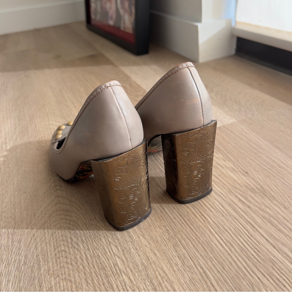 Kenzo Engraved Metal Heels Size 9